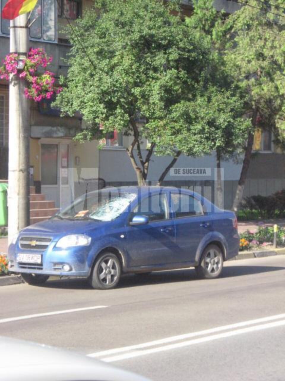 Mașina implicată în accident