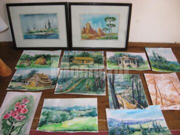 Peisaje în acuarelă realizate de artistul plastic humorean Radu Bercea