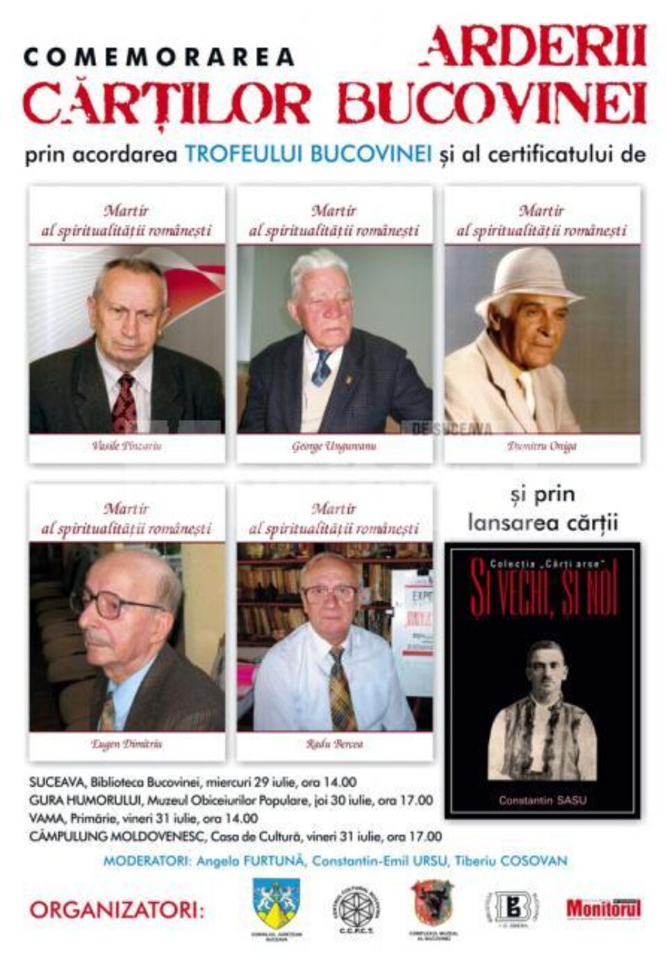 Afiș Comemorarea arderii cărților Bucovinei Afiș Comemorarea arderii cărților Bucovinei