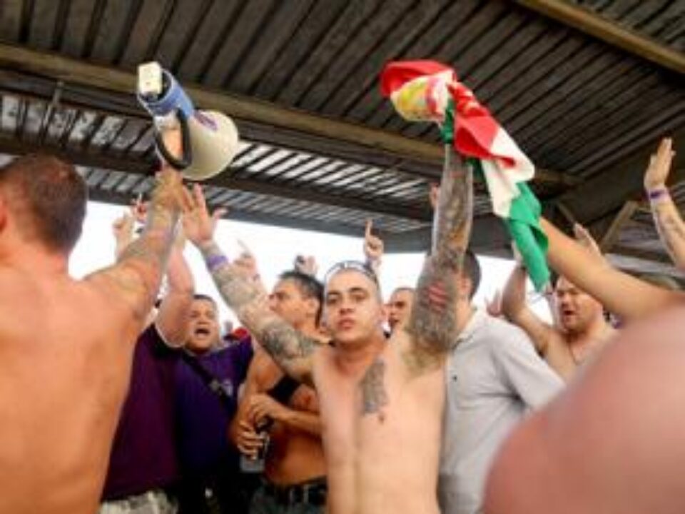 Suporterii formației Ujpest. Foto: MEDIAFAX