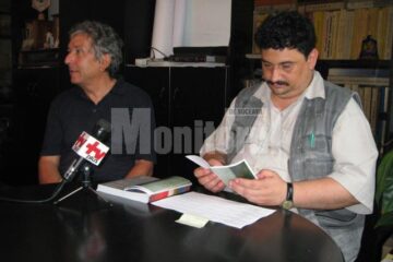 Manfred Jacob Vogt și Constantin Emil Ursu la conferința de presă