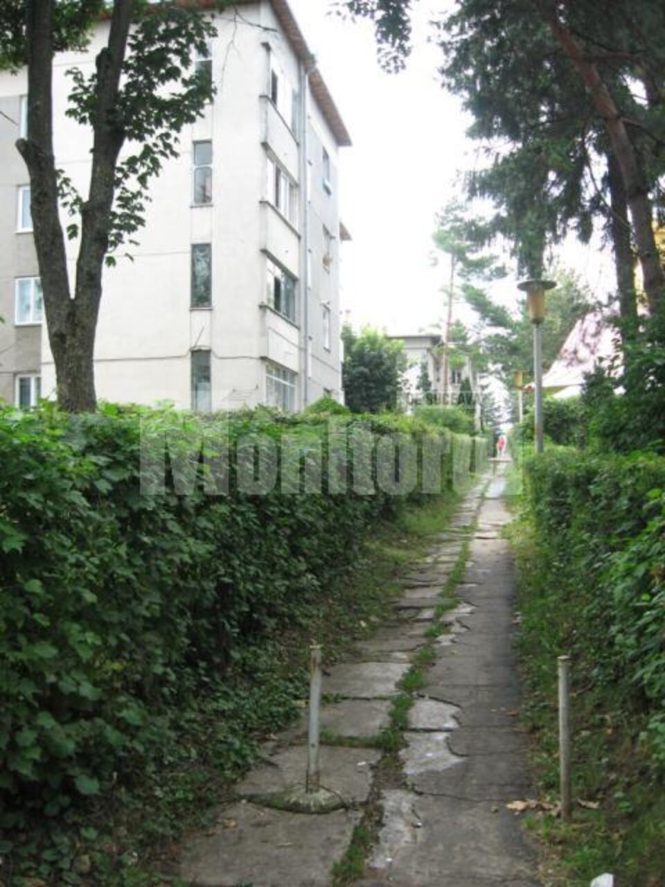 Aleea pe care a fost tâlhărit Cristian Cajvănean și blocul în care locuia împreună cu soția și copilul său