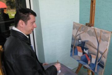Cel mai tânăr membru al Uniunii Artiștilor Plastici, filiala Suceava, pictorul Cătălin Chifan