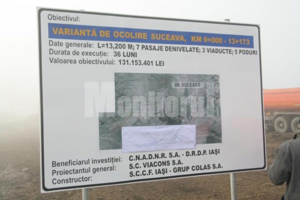 Panou de la inaugurarea lucrărilor