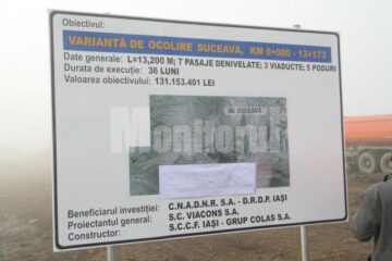 Panou de la inaugurarea lucrărilor