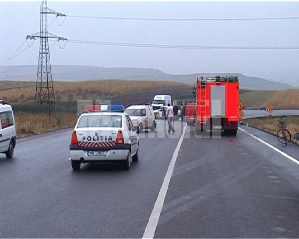 Ieri după-amiază: Opt răniți, după un accident pe DN 17, între Stroiești și Ilișești