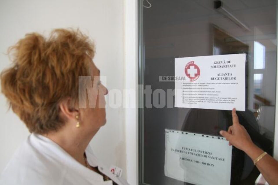 Protest: Sanitas la Suceava, în grevă de solidaritate Protest: Sanitas la Suceava, în grevă de solidaritate