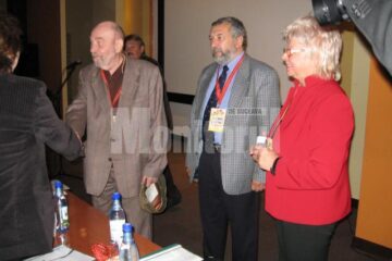 Andrei Blaier, Mircea Bunescu și Vera Romaniuc, la deschiderea oficială a Festivalului „Toamnă la Voroneț”