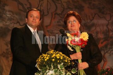 Gheorghe Flutur impreuna cu realizatoarea TV Marioara Murarescu