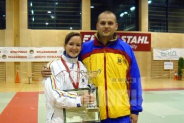 Ștefana Bălineanu, alături de instructorul Ovidiu Zegrea