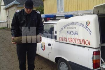 Proiectilul a fost ridicat de pirotehniști