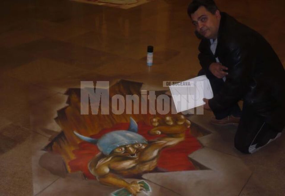 Cele trei picturi tridimensionale au fost realizate de Ovidiu Ambrozie Bortă BOA, Alexandru Cătălin Chifan și Mihai Pînzaru PIM