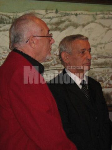 Criticul de arta Valentin Ciuca si pictorul Dimitrie Gavrilean