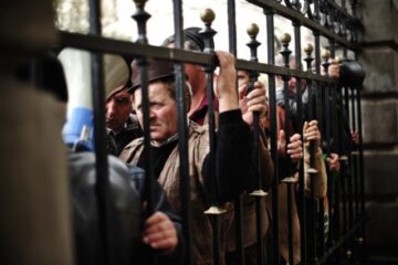 Crescătorii de taurine au protestat violent ieri în capitală. Foto: MEDIAFAX