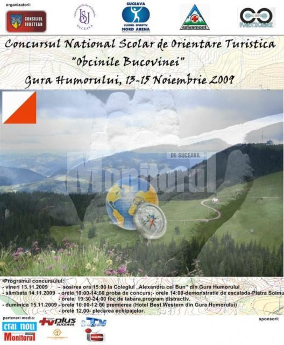 13-15 noiembrie: Concursul național de orientare turistică Obcinile Bucovinei, la Gura Humorului 13-15 noiembrie: Concursul național de orientare turistică Obcinile Bucovinei, la Gura Humorului
