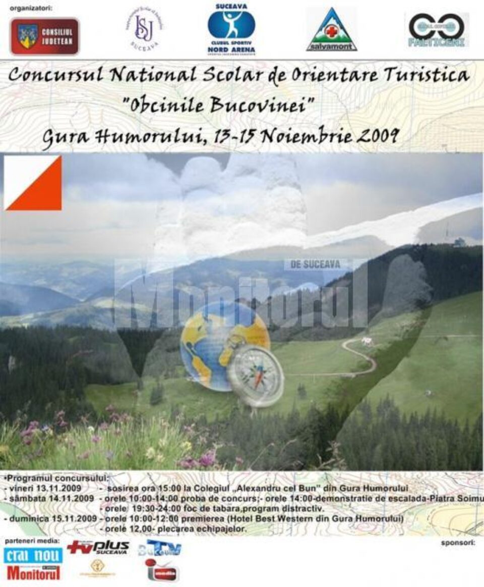 13-15 noiembrie: Concursul Național de Orientare Turistică „Obcinile Bucovinei”, la Gura Humorului