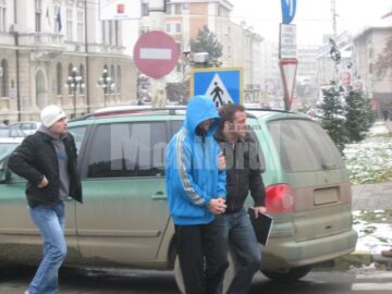 Trofin a fost adus de polițiști, ieri, la prânz, în fața procurorilor