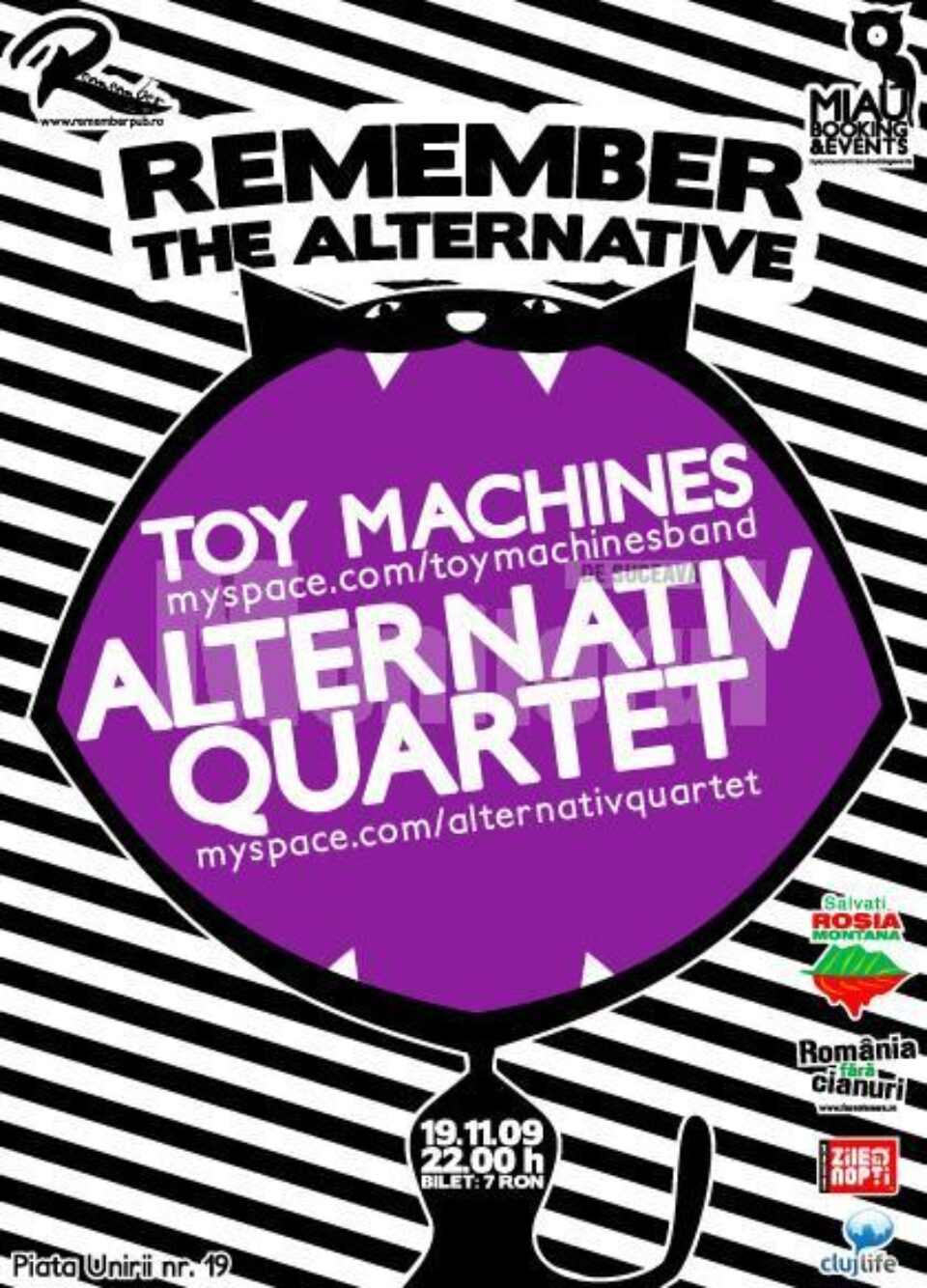 Afiș „Toy Machines” & „Alternativ Quartet”