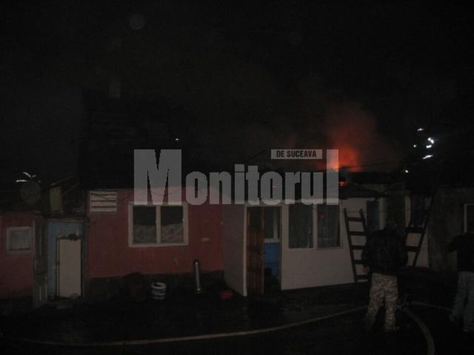 Pompierii s-au luptat cu flăcările mai bine de o oră