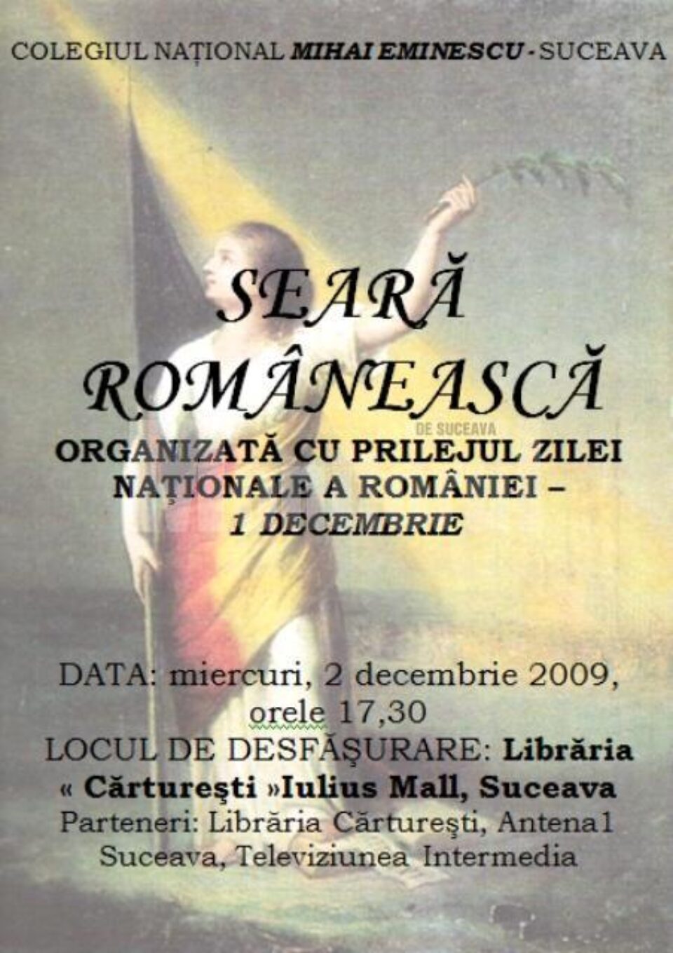 Miercuri: „Seară românească”, la Librăria Cărturești