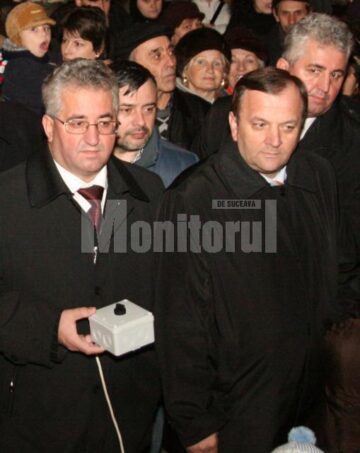 Primarul Sucevei, Ion Lungu, și președintele Consiliului Județean, Gheorghe Flutur