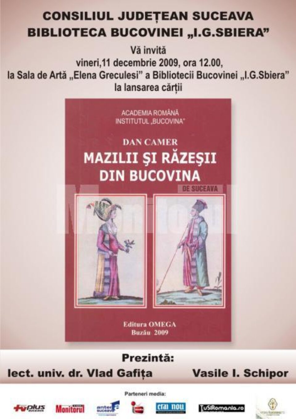 Lansare de carte: „Mazilii și răzeșii din Bucovina”
