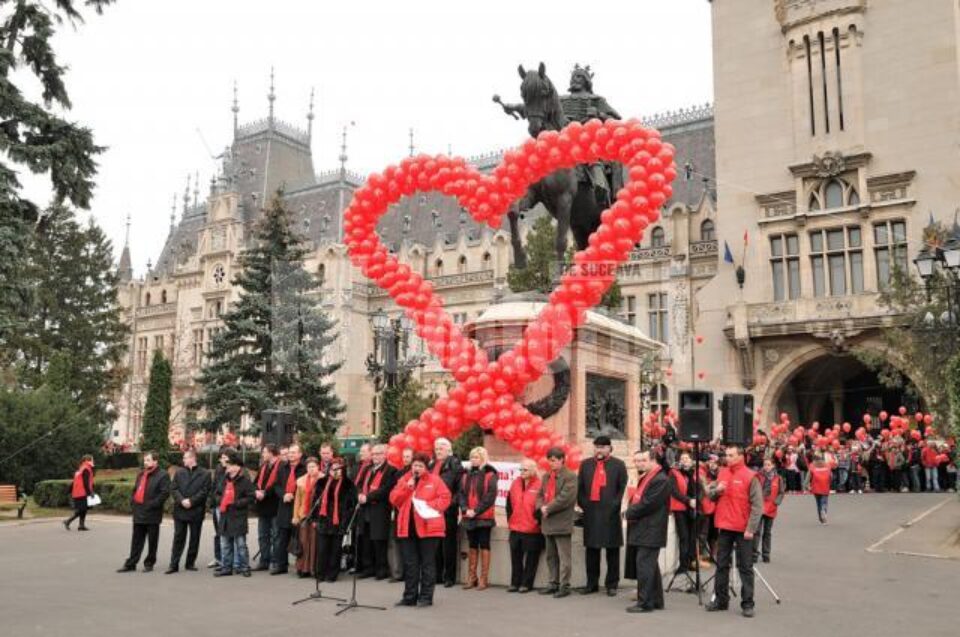 Acțiune – simbol în semn de solidaritate cu persoanele infectate cu HIV/SIDA