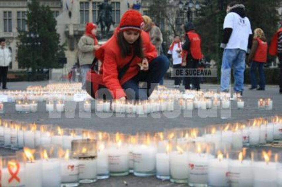 Acțiune – simbol în semn de solidaritate cu persoanele infectate cu HIV/SIDA