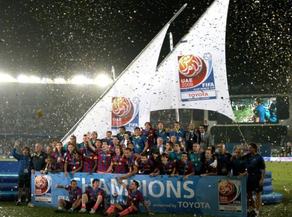 FC Barcelona a câștigat Campionatul Mondial al cluburilor, acesta fiind al șaselea trofeu obținut de echipă în 2009. Foto: MEDIAFAX