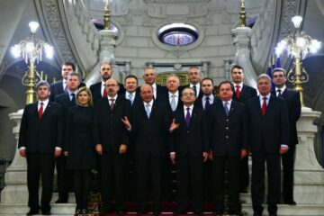 Băsescu membrilor noului Guvern: "Sunteți astăzi la un moment zero al guvernării”. Foto: MEDIAFAX