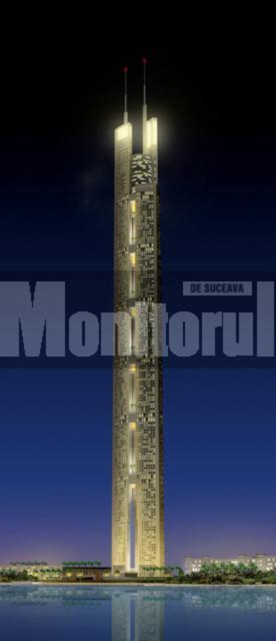 Palm Tower Dubai va avea la inaugurare o înălțime de peste 1.000 de metri