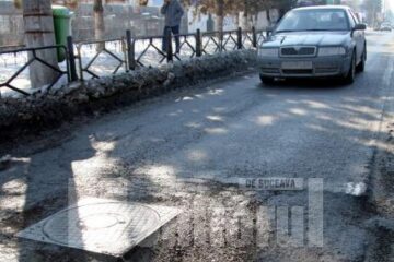 Adevărat obstacol în carosabil, în zona Carrefour