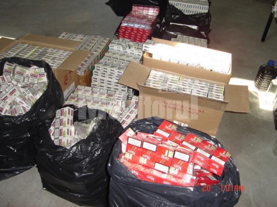 Au fost confiscate 7.500 de pachete de țigări