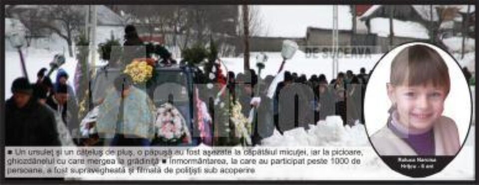 Ultimul drum: Fetița împușcată în cap, îngropată împreună cu jucăriile ei preferate