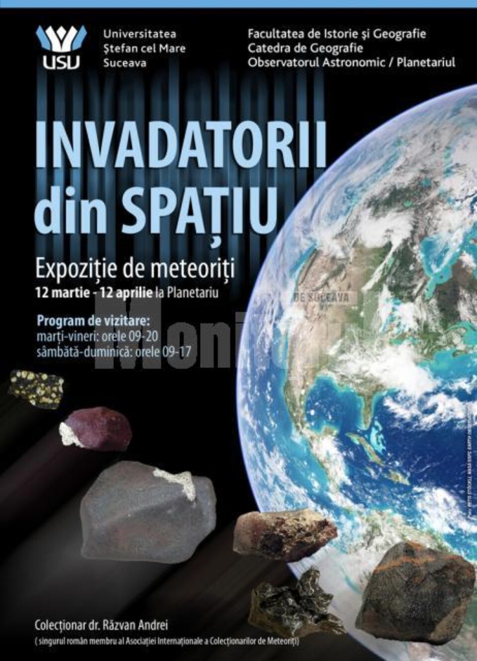 Expoziție de meteoriți: „Invadatorii din Spațiu”