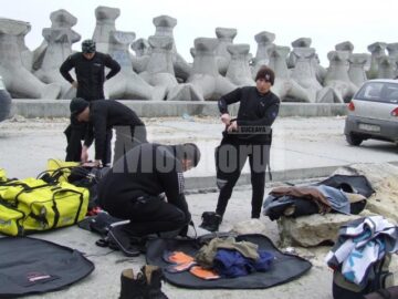 Antrenament de zi al scafandrilor de interventie