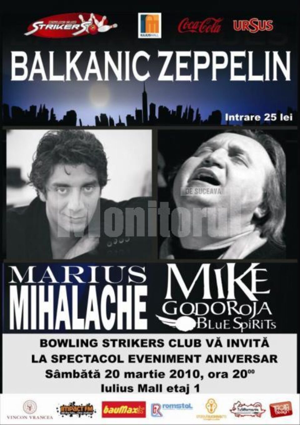 Concert: Jazzmen-ii Marius Mihalache și Mike Godoroja, la Iulius Mall