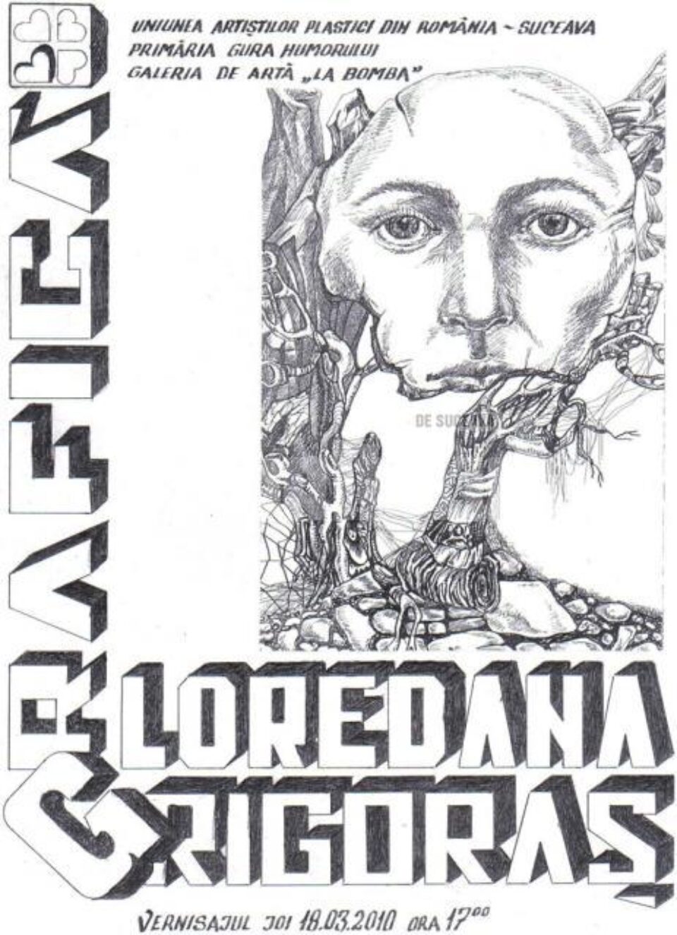 Expoziție de grafică: “Bufnița din tei și alte flori”