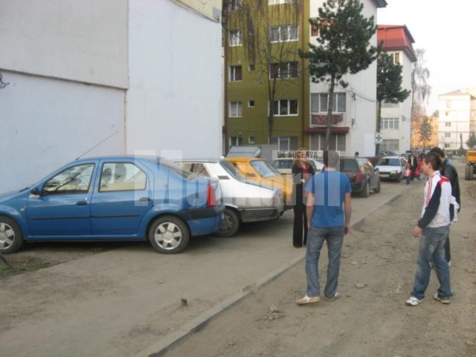 Mașinile s-au lipit una de alta, după ce Loganul a fost izbit din lateral