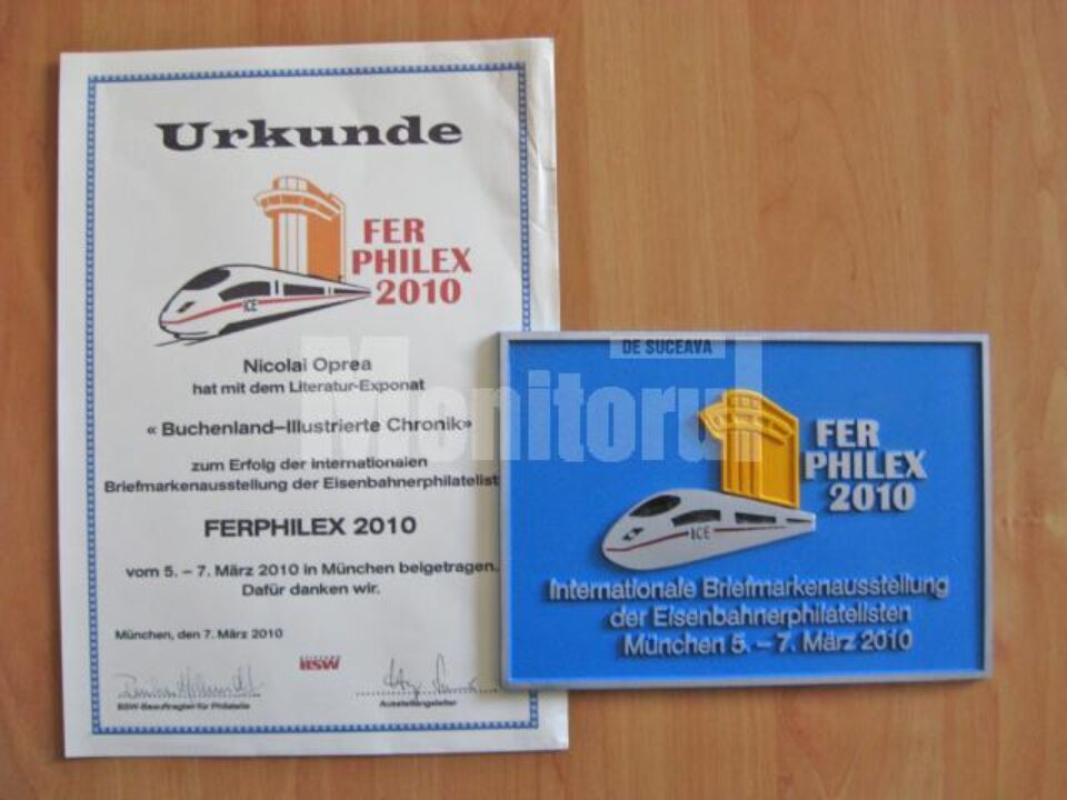 Monografia cartofilă „Bucovina - Cronică ilustrată”, apreciată la FERPHILEX 2010