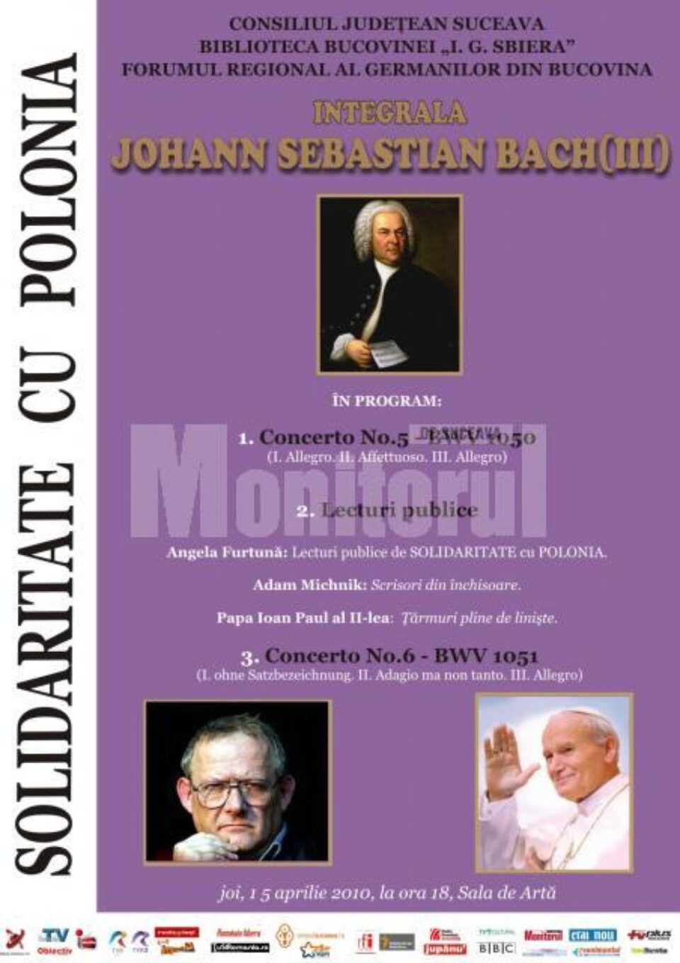 Ediție extraordinară: „Integrala Johann Sebastian Bach - 260” - Solidaritate cu Polonia Ediție extraordinară: „Integrala Johann Sebastian Bach - 260” - Solidaritate cu Polonia