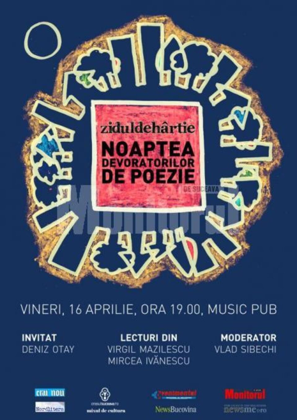 Vineri, 16 aprilie: Noaptea Devoratorilor de Poezie