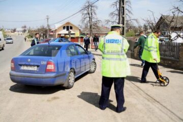 Mașina implicată ieri în accidentul de la Adâncata
