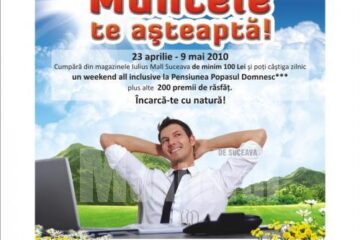 Premii: Excursii la munte, în doi, oferite zilnic la Iulius Mall Suceava
