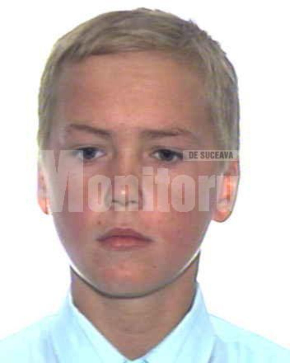 Constantin Asaftei la 14 ani - singura fotografie a suspectului pe care o au polițiștii