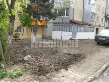 Parculetul cartierului, distrus de sapaturi