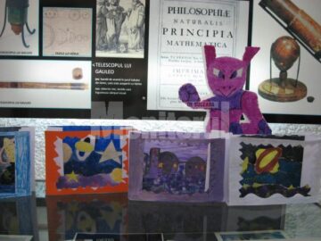 Secvență din expoziția cu machete realizate de copii