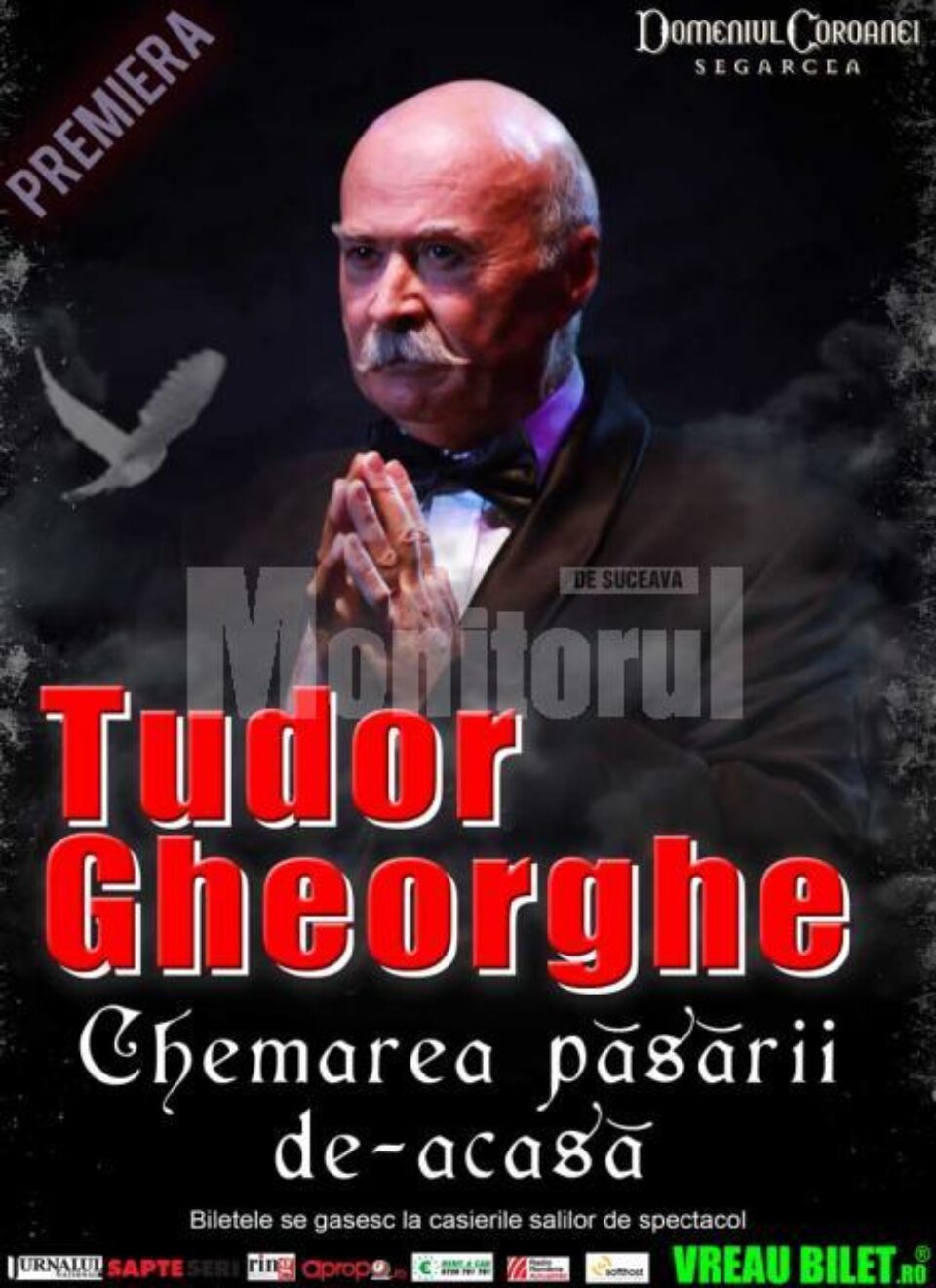 „Chemarea păsării de-acasă”: Facilități pentru elevi, studenți, pensionari, la concertul lui Tudor Gheorghe „Chemarea păsării de-acasă”: Facilități pentru elevi, studenți, pensionari, la concertul lui Tudor Gheorghe
