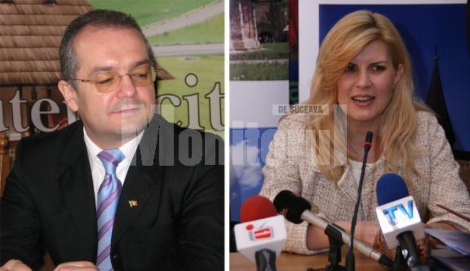 Emil Boc și Elena Udrea vor veni la sfârșitul săptămânii viitoare la Suceava