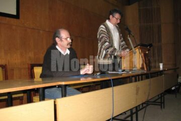 Alexandru Ciolan, directorul Editurii Logos, și Ovidiu Hurduzeu